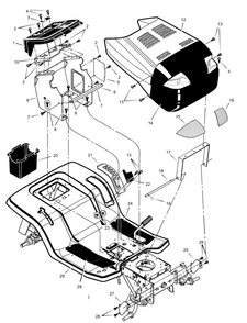 Part Location Diagram of 095326E549 Murray Deck, Seat